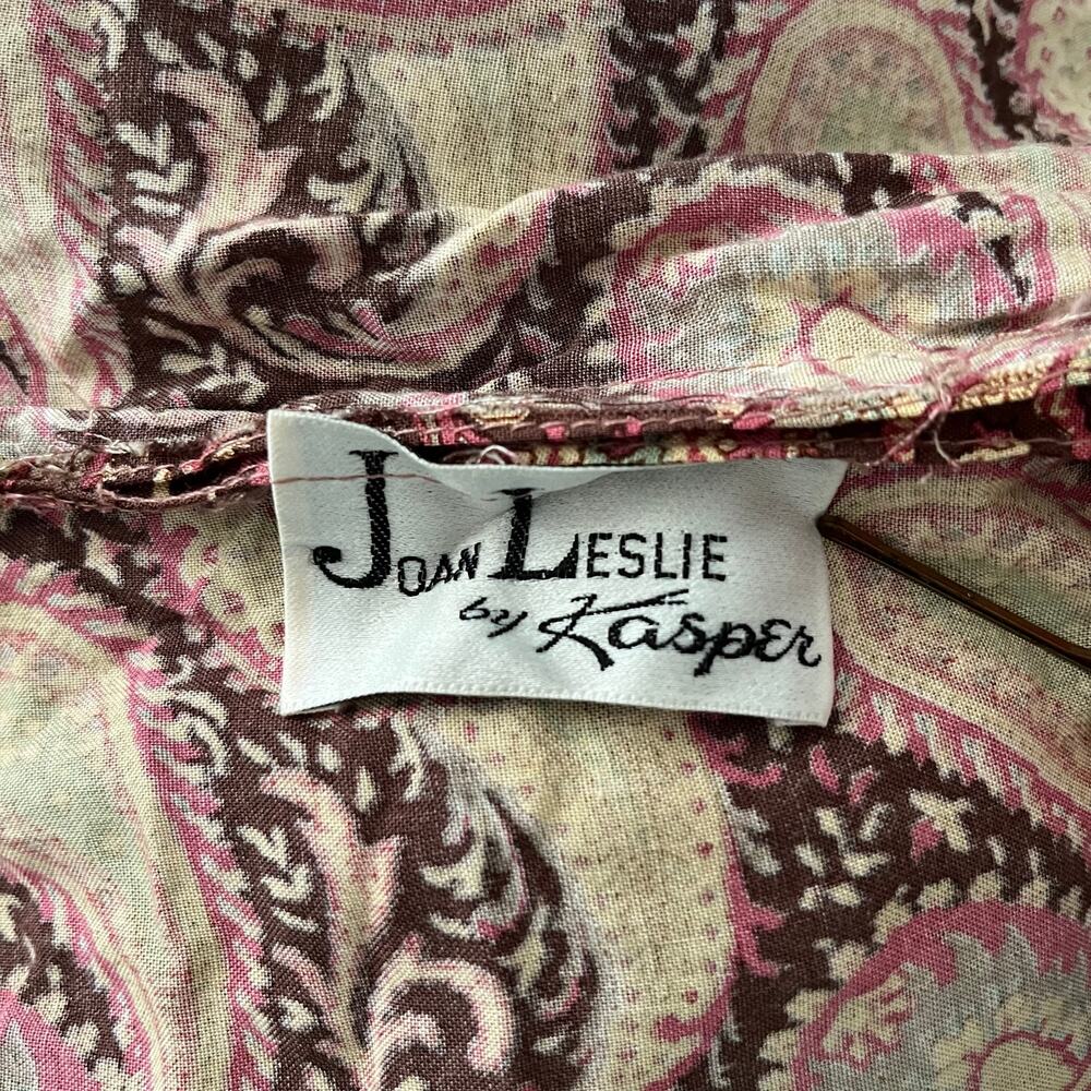 Vintage 70s / 80s‎ Paisley Dress Brown Red Midi // Size Medium - Picture 3 of 8